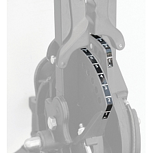 pedaal afstelling sticker